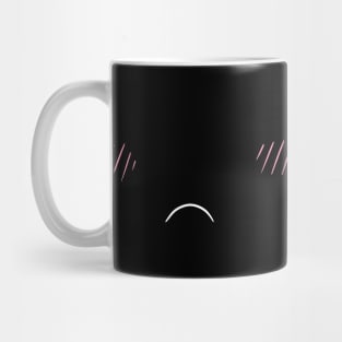 Kawaii Embarrassed Mouth Black Mug